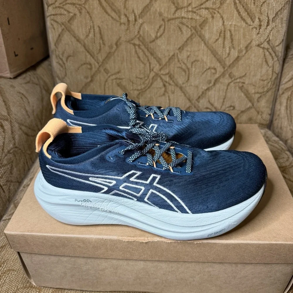ASICS GEL-Nimbus 27 TR Men's Size 7 Indigo Blue/Amber 1011C136 Trail Running